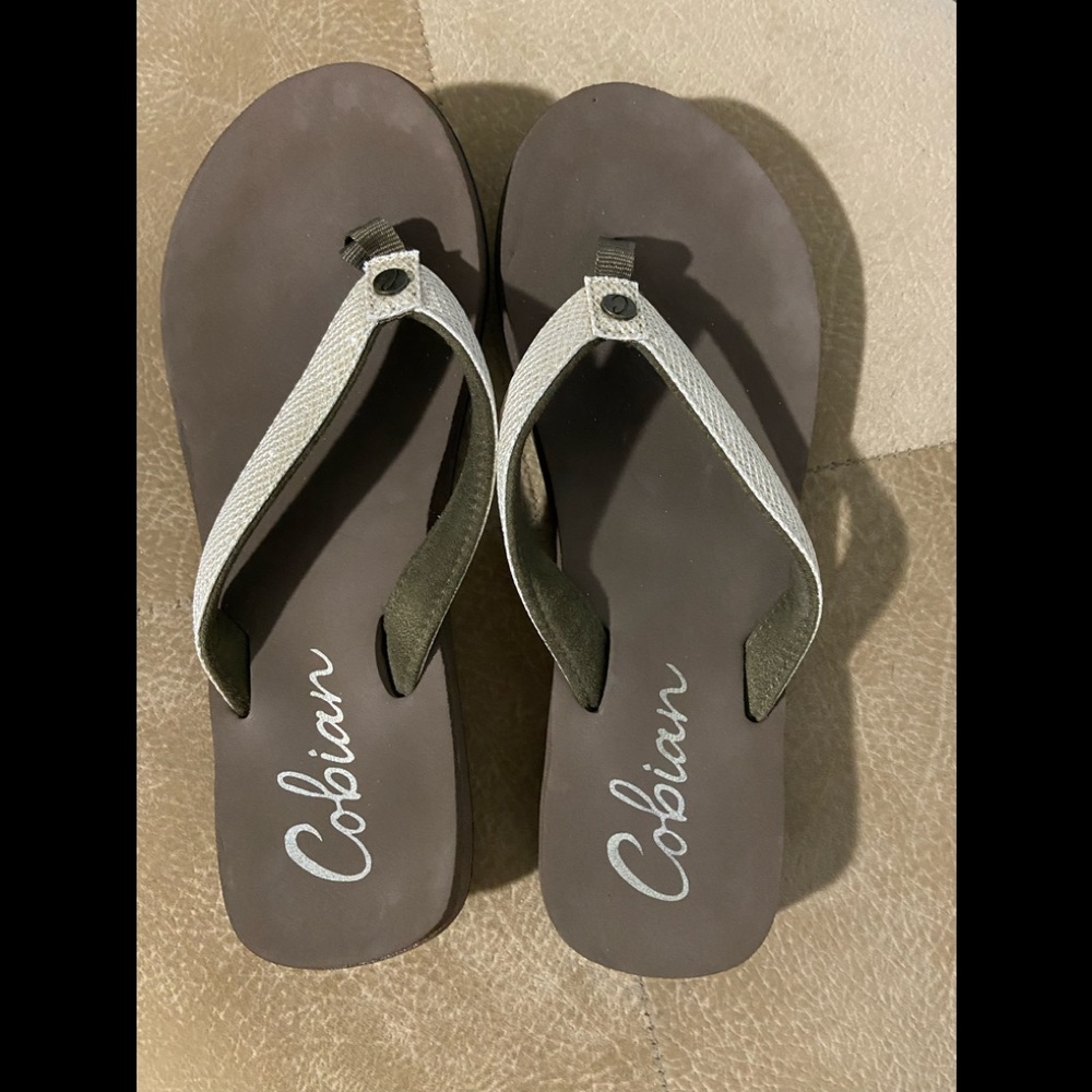 Cobian flip flops, like new, worn one time, too small for me.